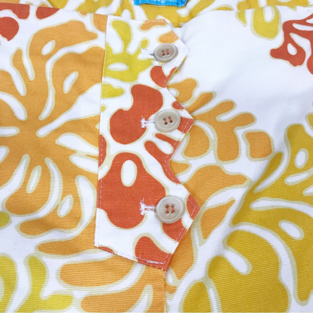 J Mclaughlin Yellow Orange Patchwork Cotton Ankle… - image 5